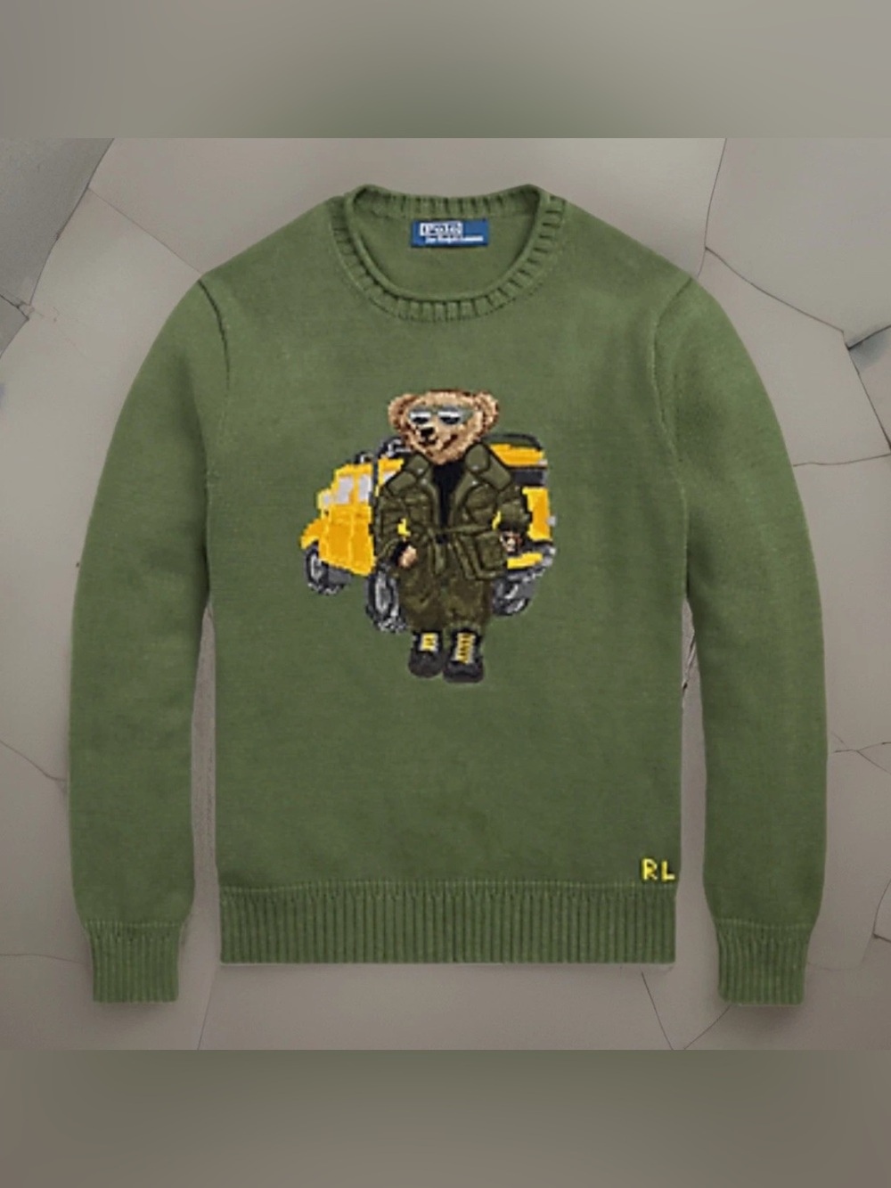 Polo Ralph Lauren Rugged Polo Bear Roll-Neck Knit Knitted Sweater